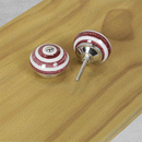 Striped Ceramic Cupboard Door / Drawer Knobs - 45mm Width