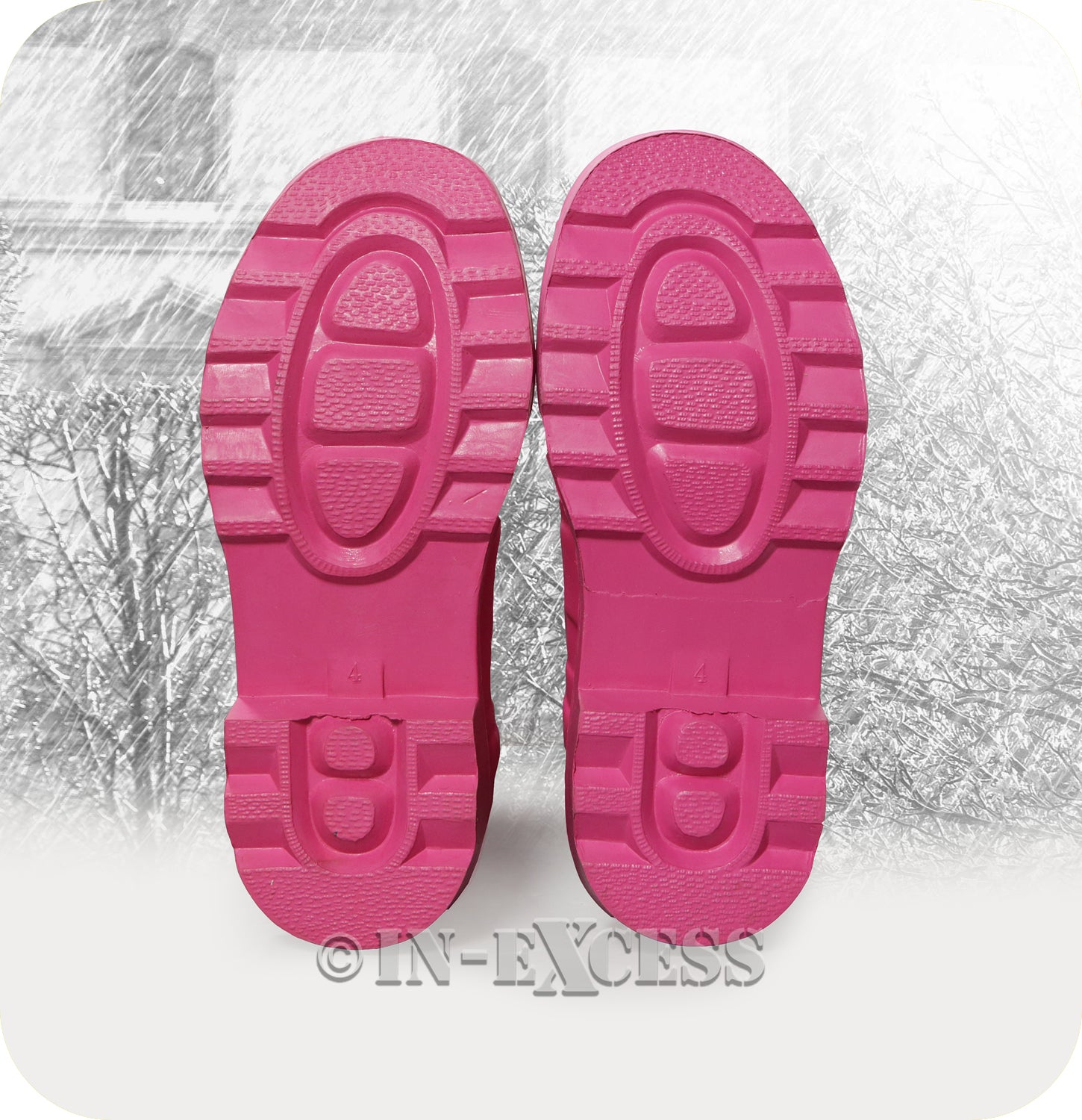 Town & Country Stylish Adjustable Deep Tread Wellington Walking Boots - Pink