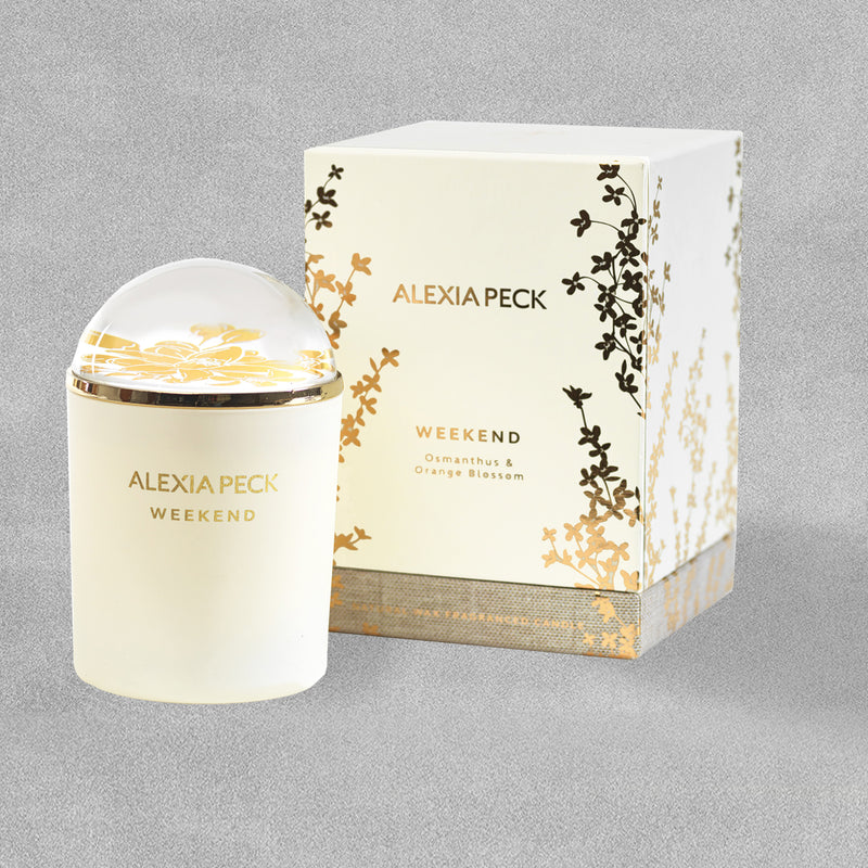 Alexia Peck 'Weekend' Osmanthus & Orange Blossom Candle and Paperweight